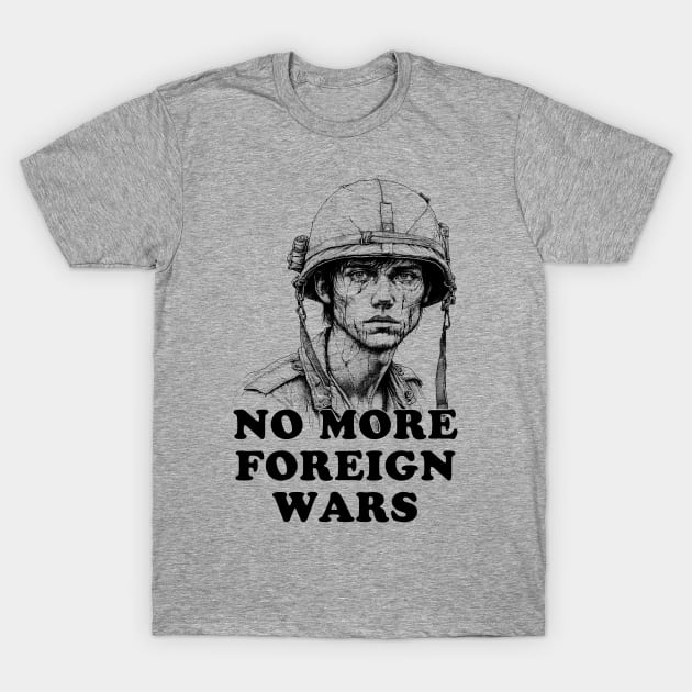 anti war tshirt, anti war, anti war shirt, peace, waging peace, no war, no more war T-Shirt by Thunder Biscuit